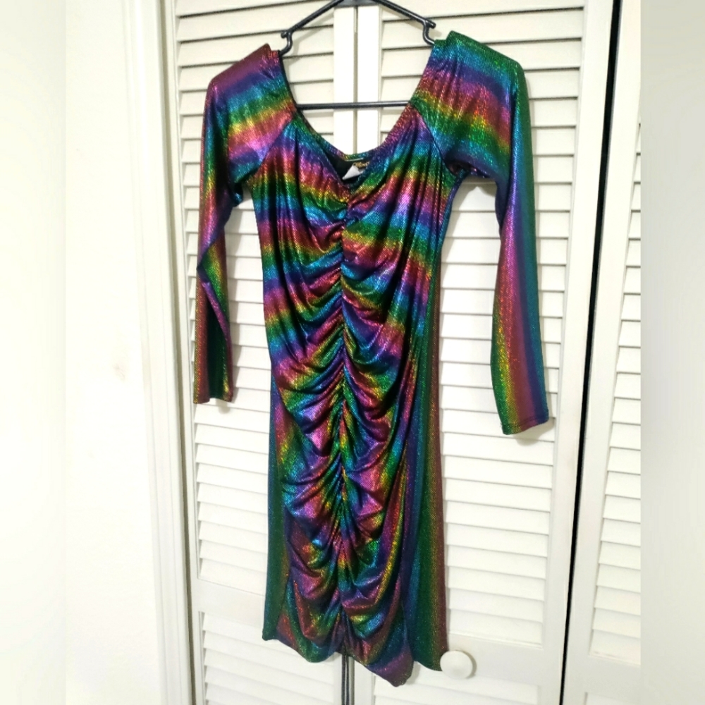 Bodycon rainbow dress